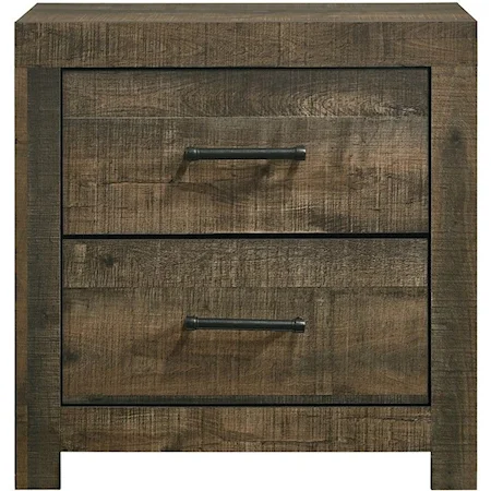 Contemporary 2-Drawer Nightstand